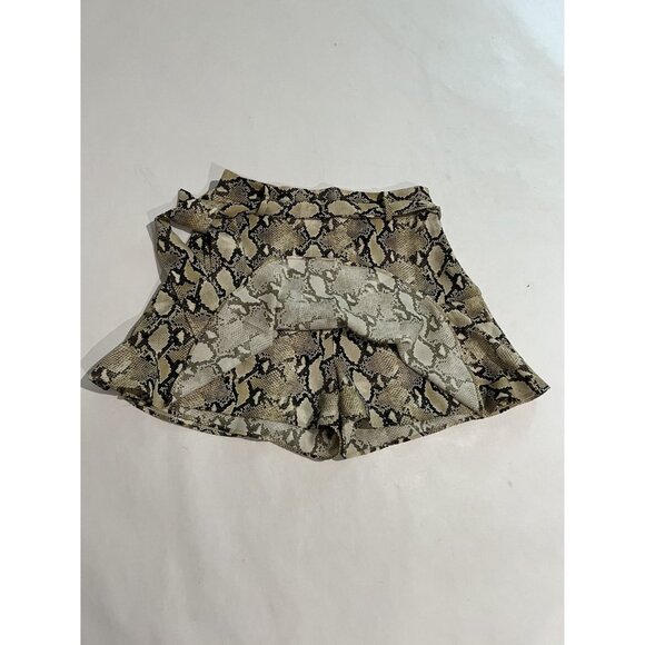 Zara Basic Snakeskin Skirt in Cream Black - Picture 3 of 5